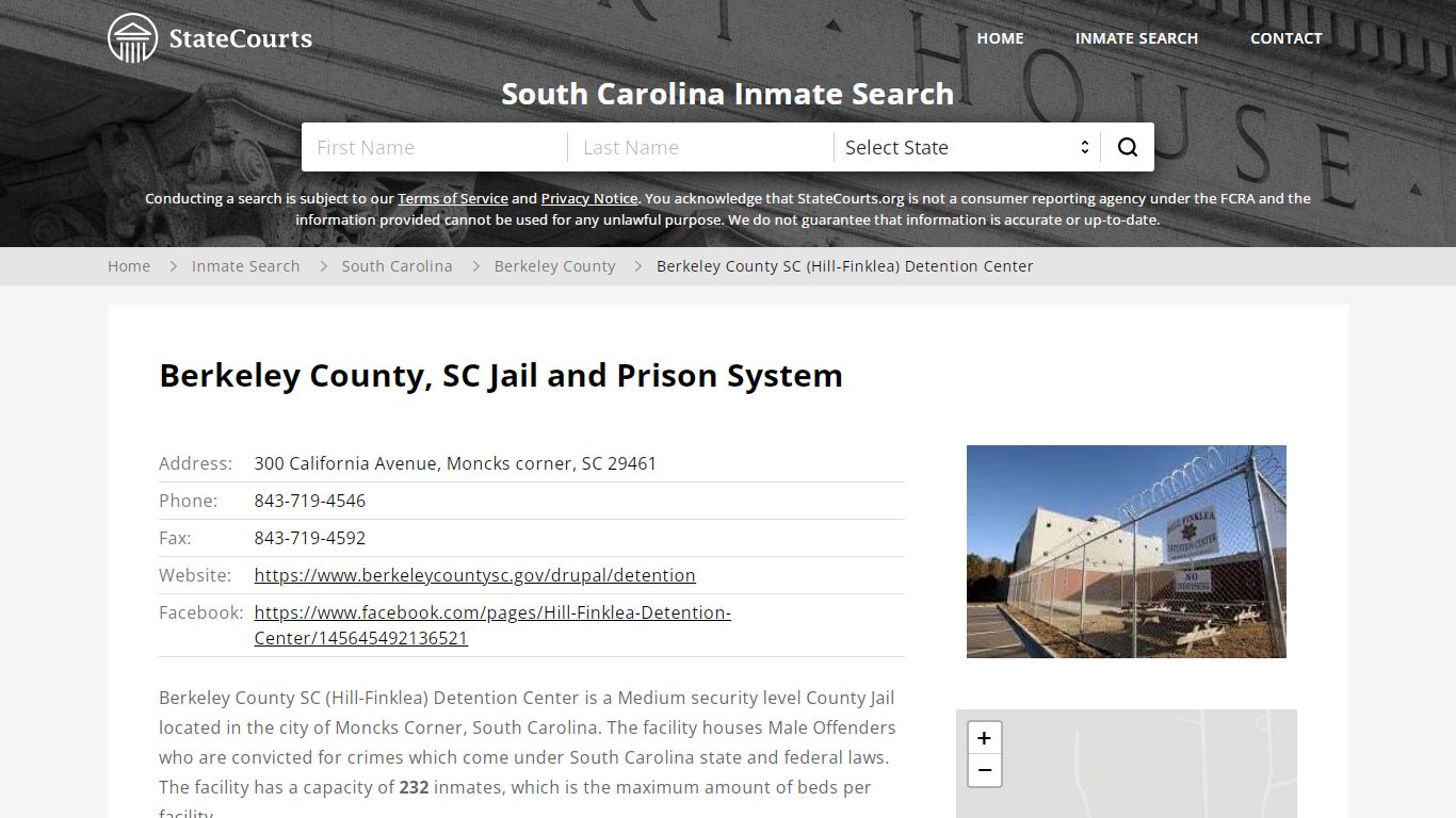 Berkeley County SC (Hill-Finklea) Detention Center Inmate ...
